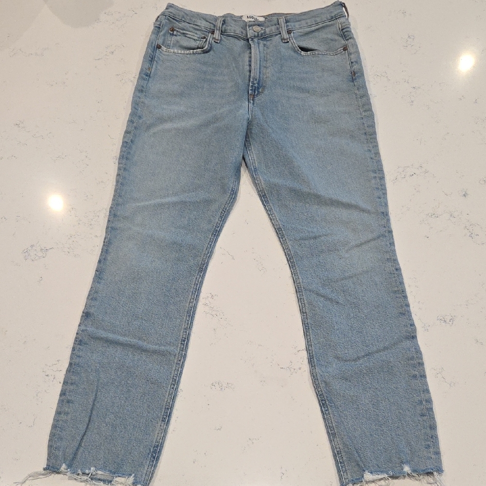 Agolde Light Blue Straight Leg Jeans